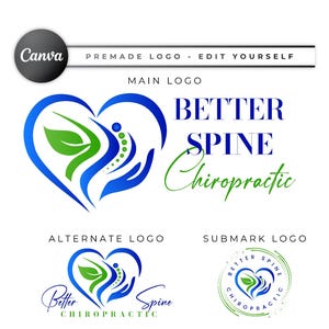 Chiropraktik-Logo-Design, Pädiatrischer Chiropraktiker, Physiotherapie-Logo, Apotheken-Medizinisches Zentrum-Logo, Häusliche Pflege Wellness, Krankenschwester-Doktor CPL05