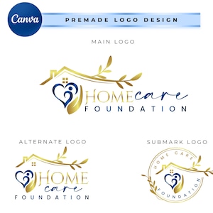 Home Health care Logo, Hospice Care Logo, Healthcare Logo, Supporting Logo, Nurse Home Care Logo, Elderly care logo, Caregiver Logo HC19