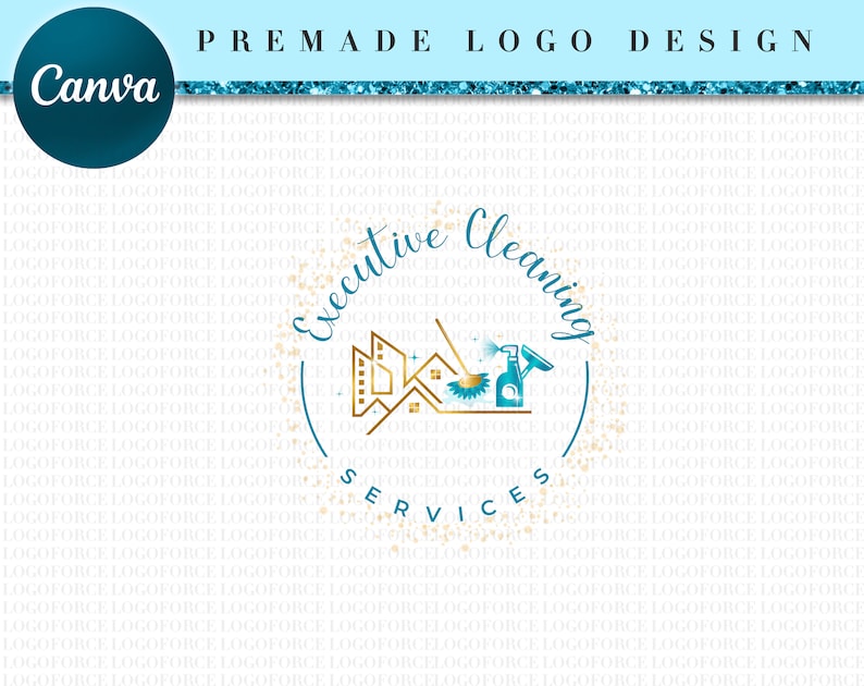 Cleaner Service Logo, DIY Cleaning Business Logo Template, House Cleaning Service Template, Premade Logo Design, Cleaning Logo Design CL24 image 4