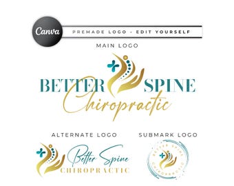 Chiropractic Logo Design, Pediatric Chiropractor, Physiotherapy Logo, Prenatal, Spine Logo, Medical Center Logo, pharmacy Nurse Doctor CPL10