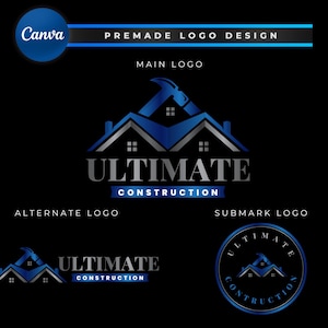 Hausbau Logo, Baulogo Vorlage, Hausreparatur, Bauunternehmer Logos, Handwerker Logo, Handwerker Dienstleistungen, Handwerker CD6