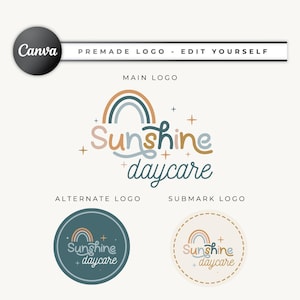 Childcare Logo, Daycare Logo Design, Preschool Logo, Kids Boutique Logo, Babysitting Logo, Kindergarten Logo, Groovy Home Daycare Logo BL01