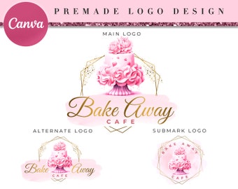 Baking Logo, Bäckerei Logo, Kuchen Logo Design, Bäckerei Logo Canva, Dessert Logo, Kuchen Logo, Bäcker Logo, Backen Logo, Hochzeitstorte, Boho BD32