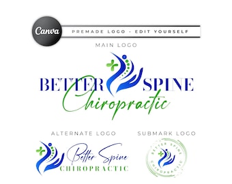 Chiropractic Logo Design, Pediatric Chiropractor, Physiotherapy Logo, Prenatal, Spine Logo, Medical Center Logo, pharmacy Nurse Doctor CPL09