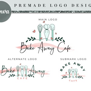 DIY Baker Logo, Chef Logo Design, Bakery Labels, Bakery Logo Sticker, Cake Logo Design, Baking Logo Design Template, Bakery Labels BD15