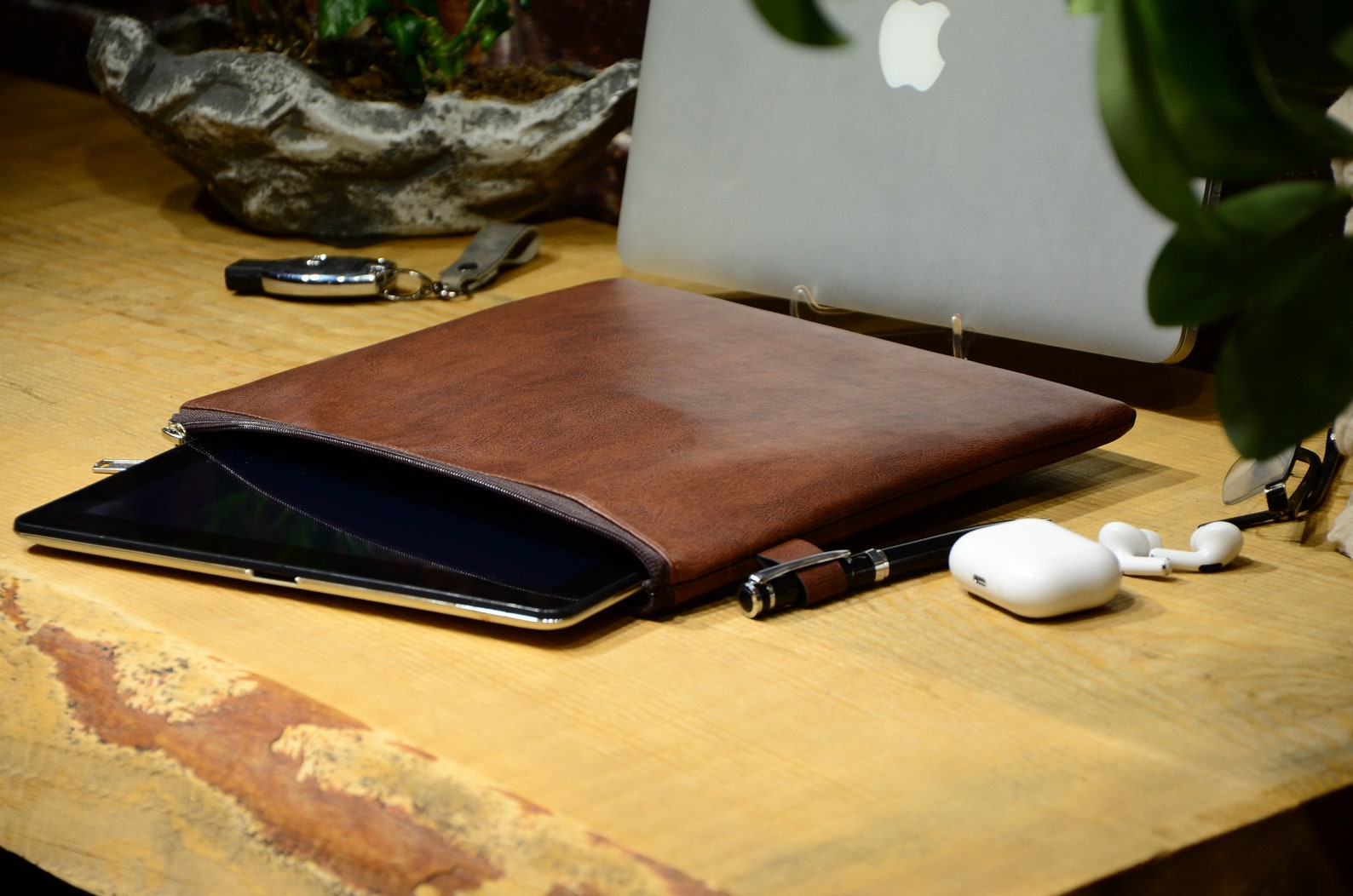 Vegan Leather Laptop Case Personalized Laptop Sleeve Macbook Etsy
