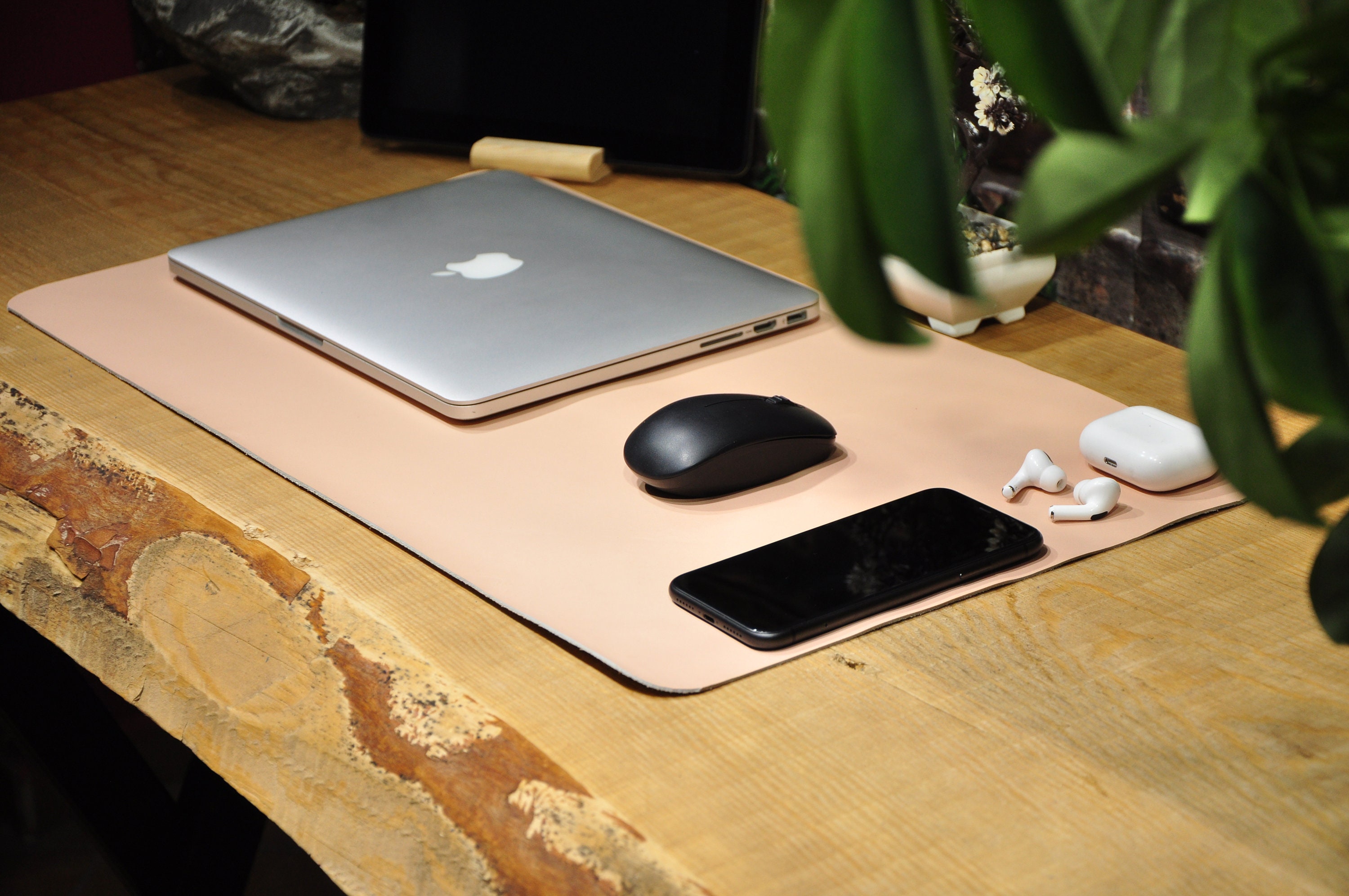 Personalized Genuine Leather Desk Mat / Desk Pad / Blotter / Etsy