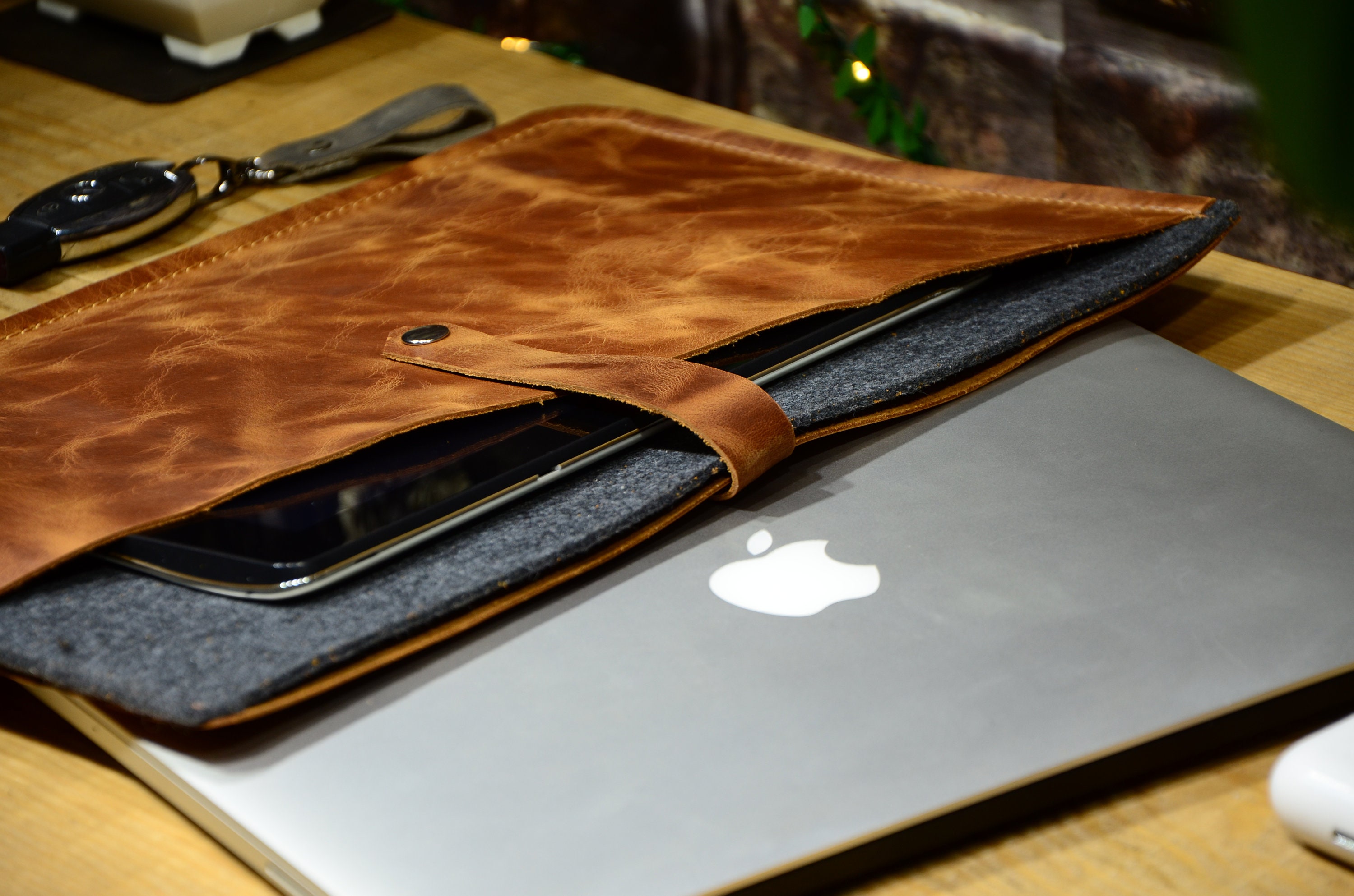 Real Leather Laptop Case Personalized Laptop Sleeve MacBook Etsy