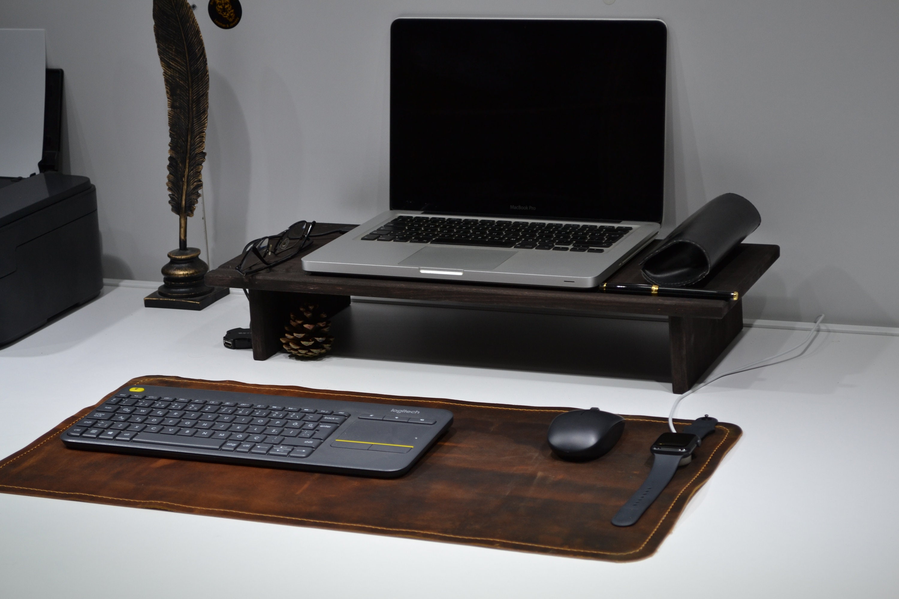 Free Personalized Genuine Leather Desk Mat / Desk Pad / Etsy