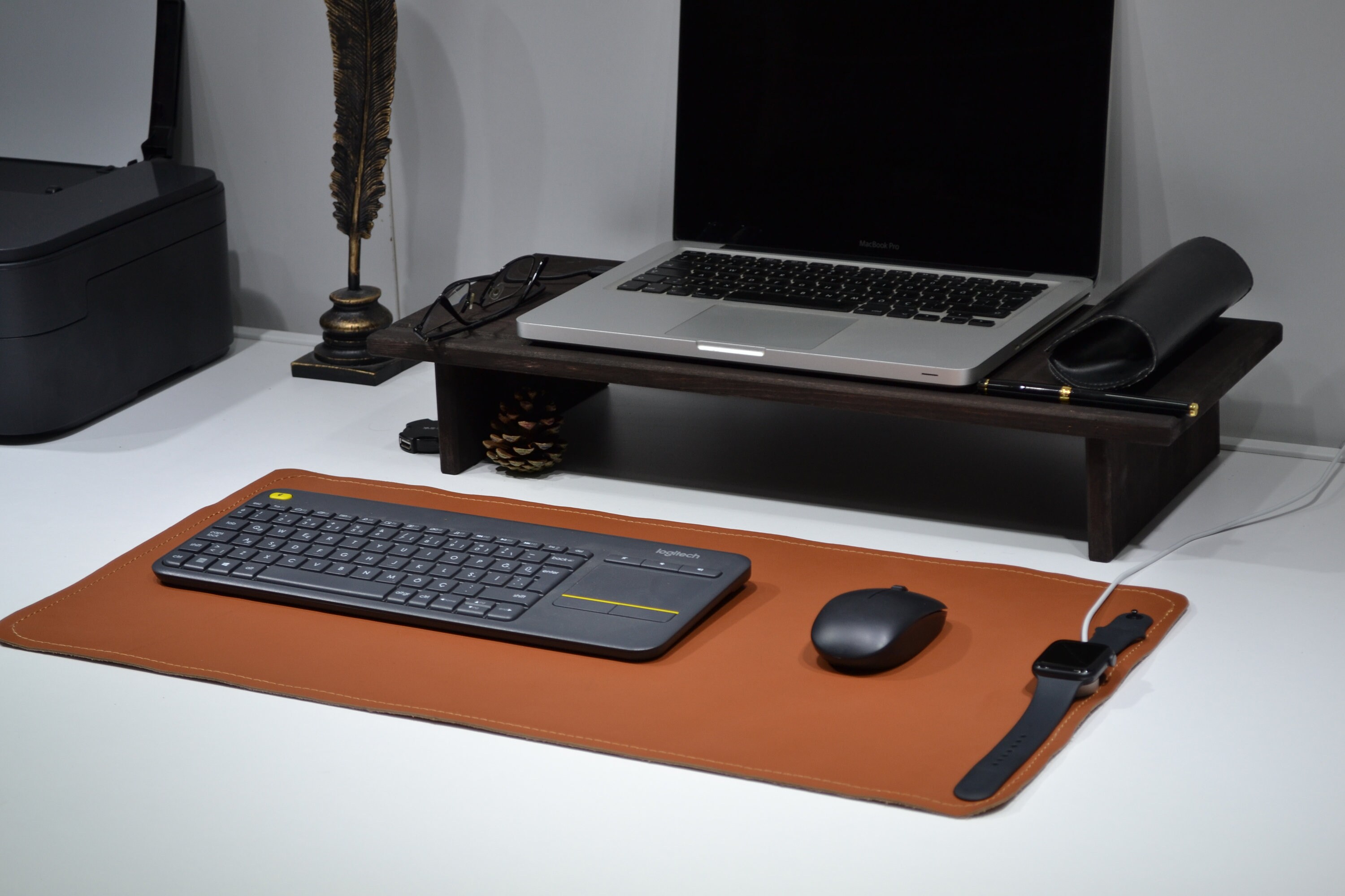 Free Personalized Genuine Leather Desk Mat / Desk Pad / Etsy