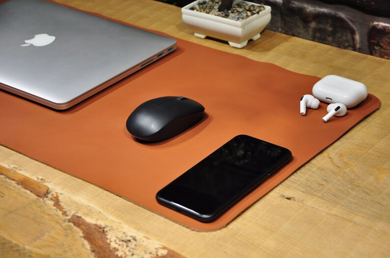 Free Personalized Genuine Leather Desk Mat / Desk Pad / Etsy