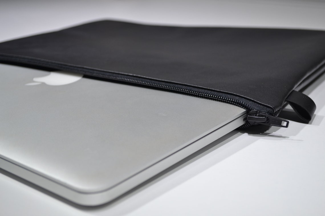 Vegan Leather Laptop Case Personalized Laptop Sleeve Macbook Etsy