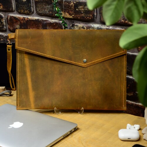 Personalized Leather Sleeve Bag for Macbook Pro and Air Etsy Australia