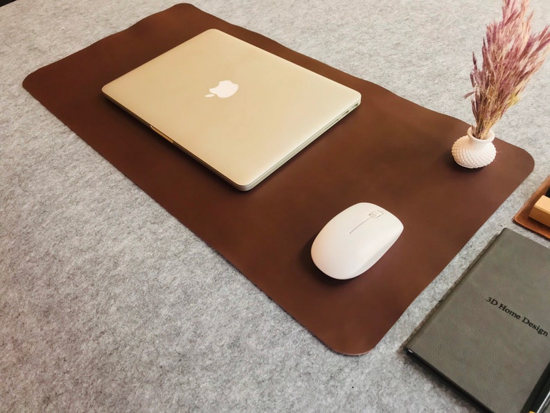 Free Personalized Genuine Leather Desk Mat / Desk Pad / | Etsy