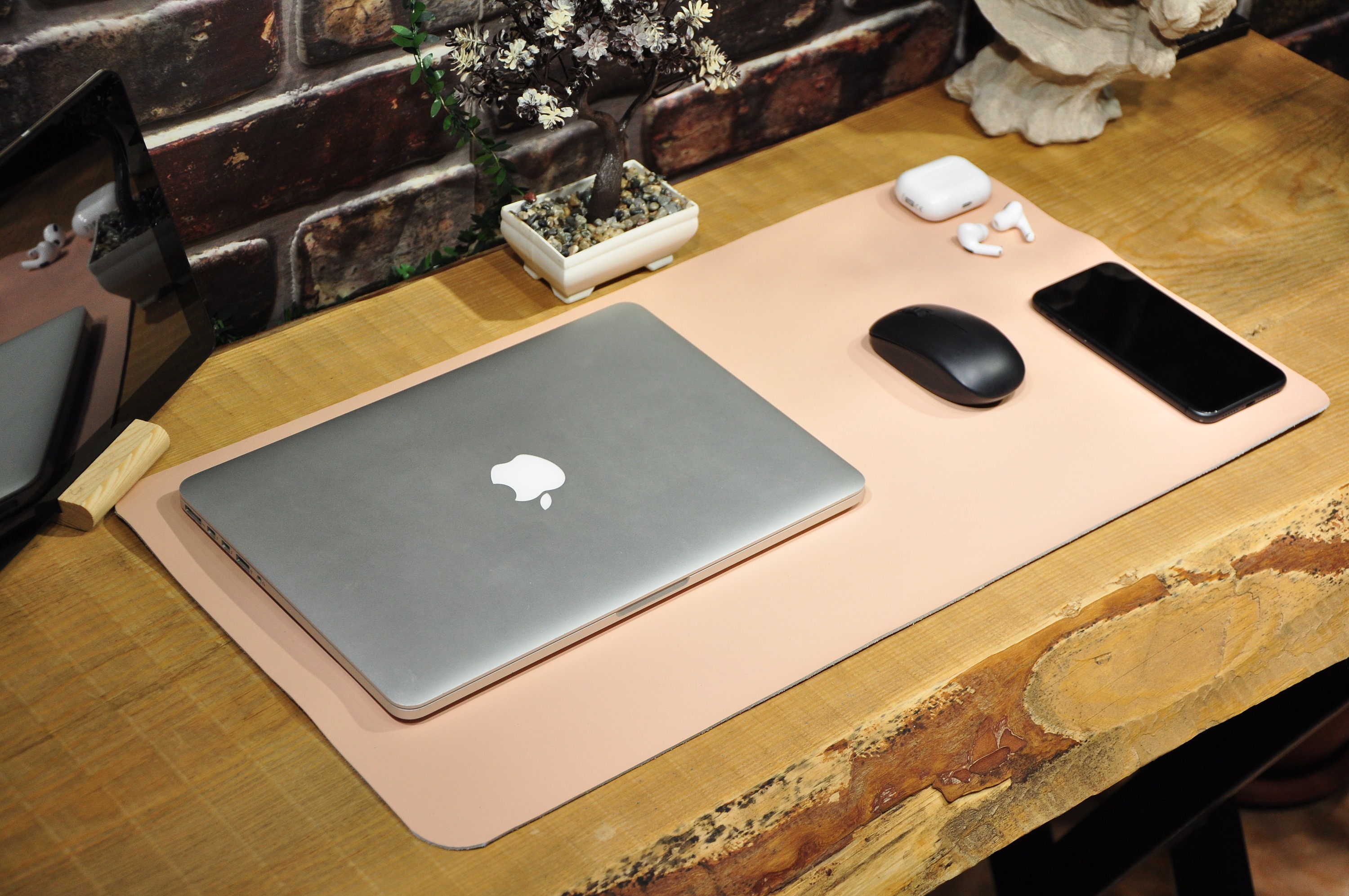 Personalized Genuine Leather Desk Mat / Desk Pad / Blotter / Etsy