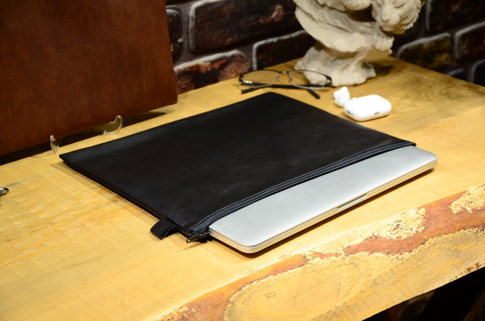 Vegan Leather Laptop Case Personalized Laptop Sleeve Macbook Etsy
