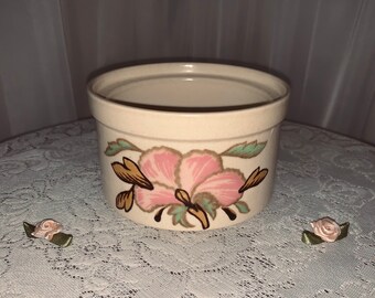 Royal Worcester Palissy Orchid Sugar Bowl with Lid and Creamer Floral England 70's Royal Worcester Palissy Orchid Sugar Bowl with Lid and Creamer Floral England 70's