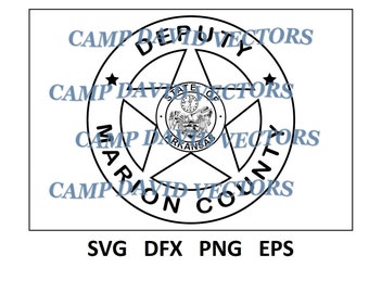 Marion County Sheriff Badge, Logo, Seal, Custom, Vector, Law Enforcement SVG, DXF, png, eps Digital for CNC, Laser Carving and Engraving