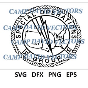 Special Operations Group Badge, Logo, Seal, Custom, Vector, Law Enforcement SVG, DXF, png, eps Digital for CNC, Laser Carving and Engraving