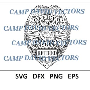 Freemont Police Badge, Logo, Seal, Custom, Vector, Law Enforcement SVG, DXF, png, eps Digital for CNC, Laser Carving and Engraving