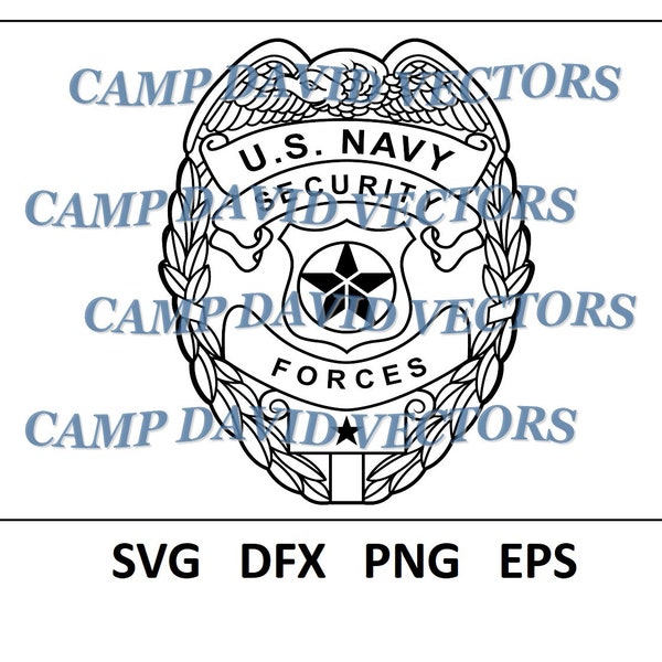 Naval Security Forces Badge, Logo, Seal, Custom, Vector, Law Enforcement SVG, DXF, png, eps Digital for CNC, Laser Carving and Engraving