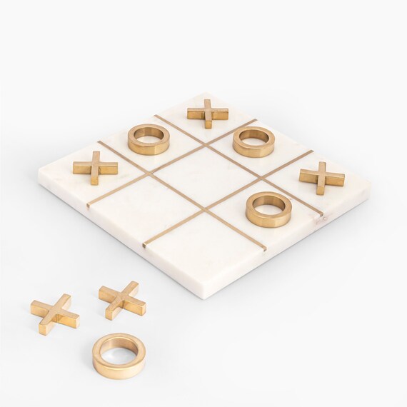 Marble Tic-Tac-Toe Board