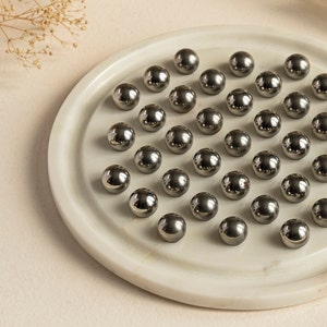 Gioco da tavolo Marble Solitaire, gioco del solitario, gioco del solitario con 36 palline in acciaio inossidabile, Marble Solitaire, decorazione per tavolino da caffè