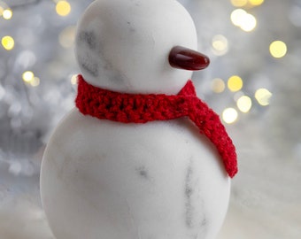 Marble Winter Snowman, Snowman, Christmas Snowman