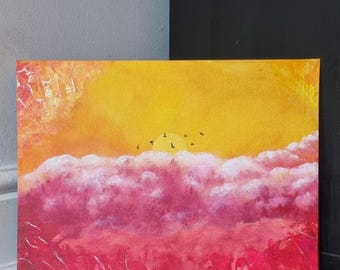 Sunset acrylic painting