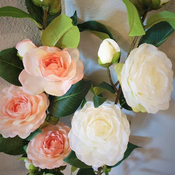 White Silk Flowers Etsy