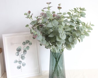 Artificial Eucalyptus Dried Leaves Flower Bouquet Indoor Home Wedding Decor 