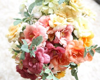 NUOBESTY Artificial Camellia Flowers Plant Bundle Bouquet Fake Decorative Bouquet for Home Garden Wedding Party Decoration White NUOBESTY Artificial Camellia Flowers Plant Bundle Bouquet Fake Decorative Bouquet for Home Garden Wedding Party Decoration White