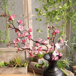 Large Cherry Blossom Stem 38'' Tall, Silk Flowers Branches for Floor Vase, Japanese Sakura, Floral Arrangement, Wedding Decor, Housewarming