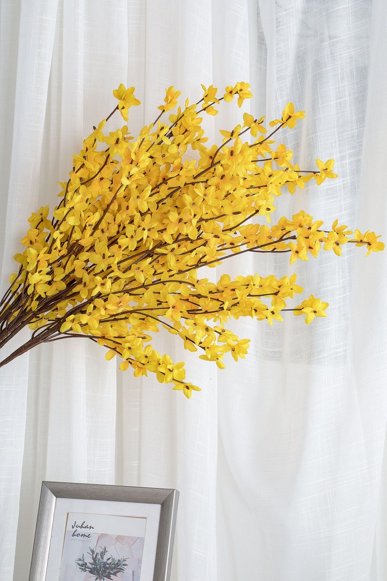 Artificial Forsythia Branch 27'' Tall Faux Plant for Etsy