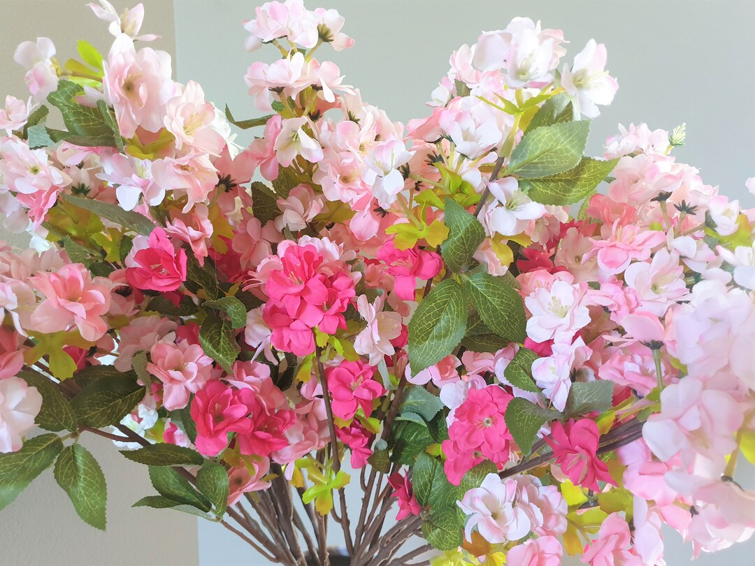 Silk Japanese Cherry Blossom Spray 30'' Tall Etsy