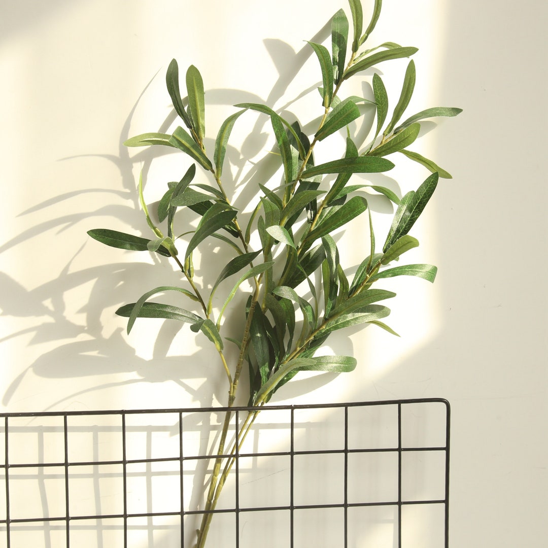 Large Artificial Olive Branches With Leaves 37'' Tall Etsy