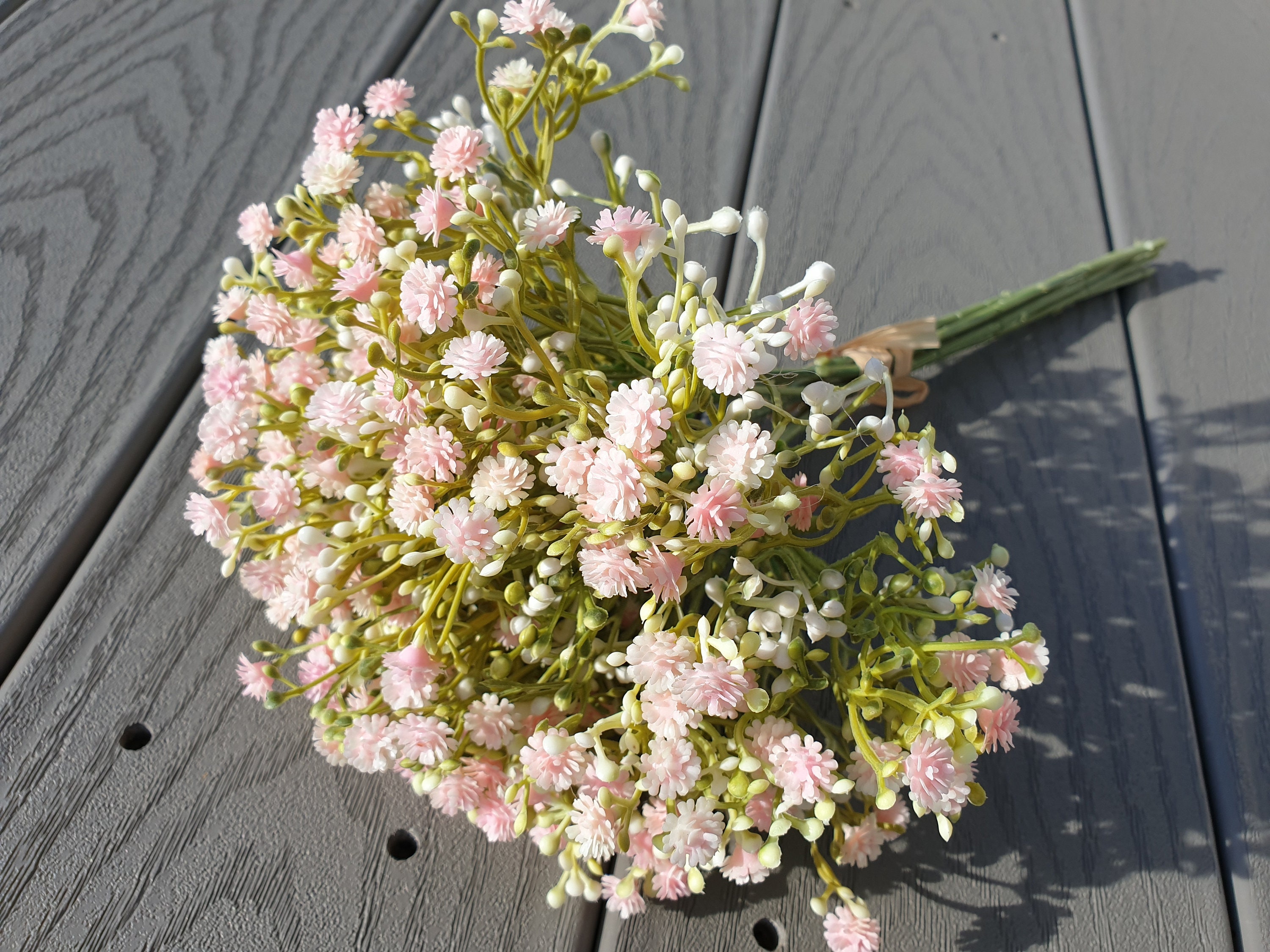 JIFTOK Babys Breath Artificial Flowers, 12 Pcs Fake Flowers Gypsophila Bouquet Fall Flowers Artificial for Decoration, Real Touch Silk Flower for