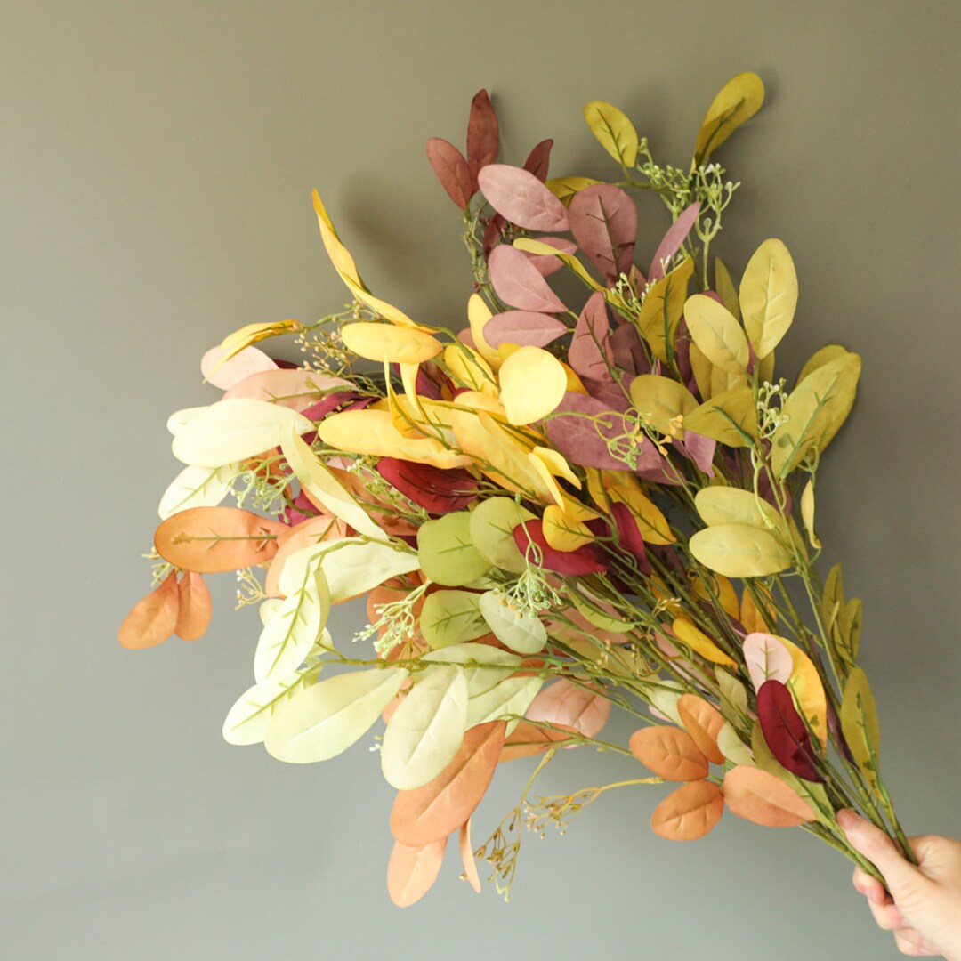 Artificial Stems and Branches 37'' Tall, Large Faux Dried Greenery for Indoor Home Decor, Autumn