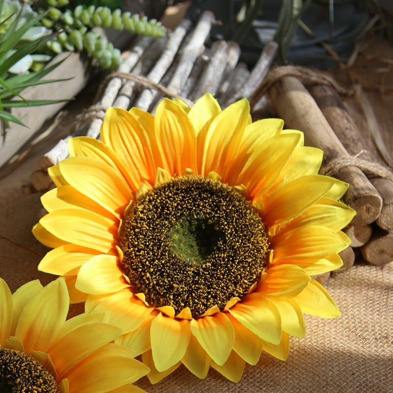 Artificial Sunflower Heads Multiple Sizes Available Etsy