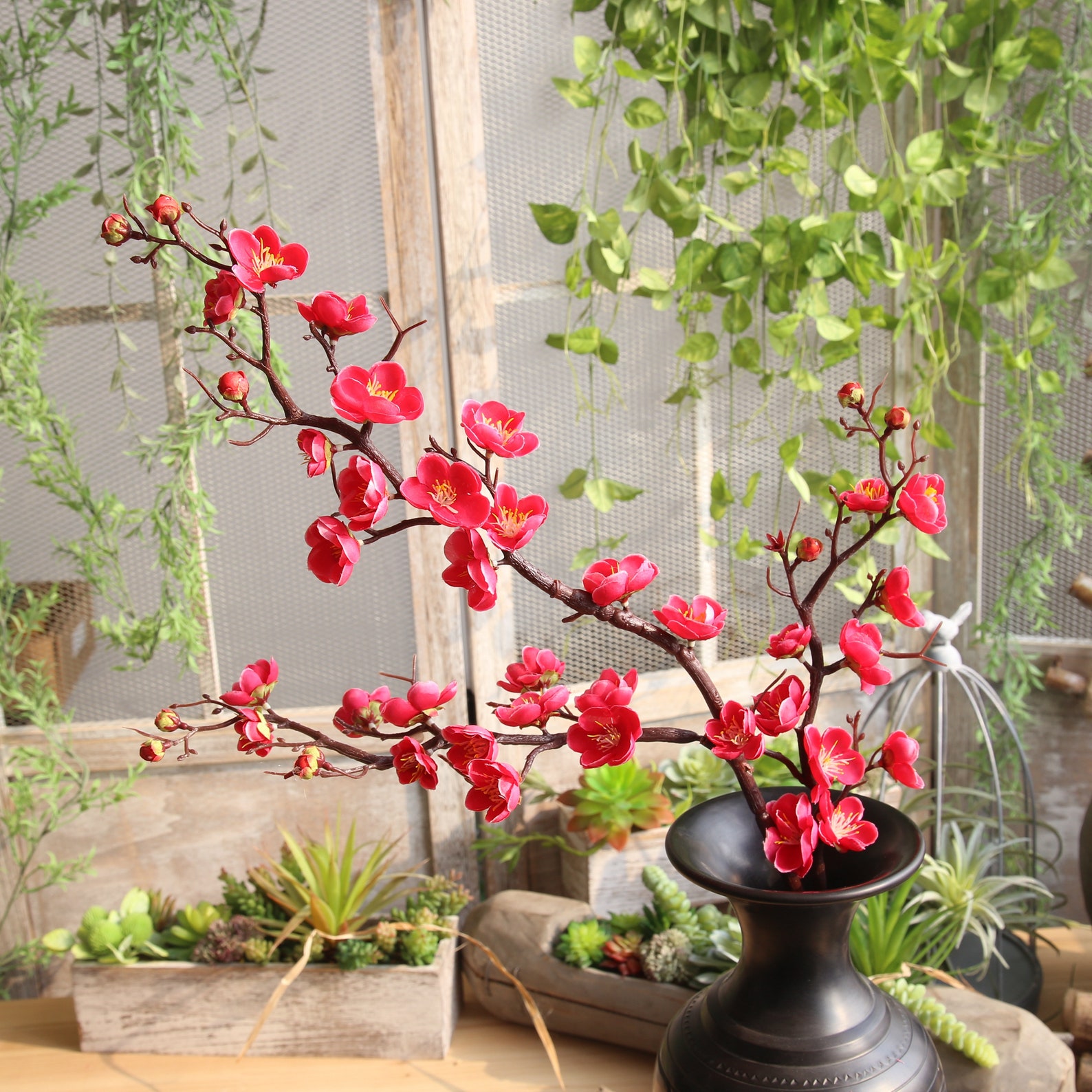 Large Cherry Blossom Stem 38'' Tall Silk Flowers Etsy