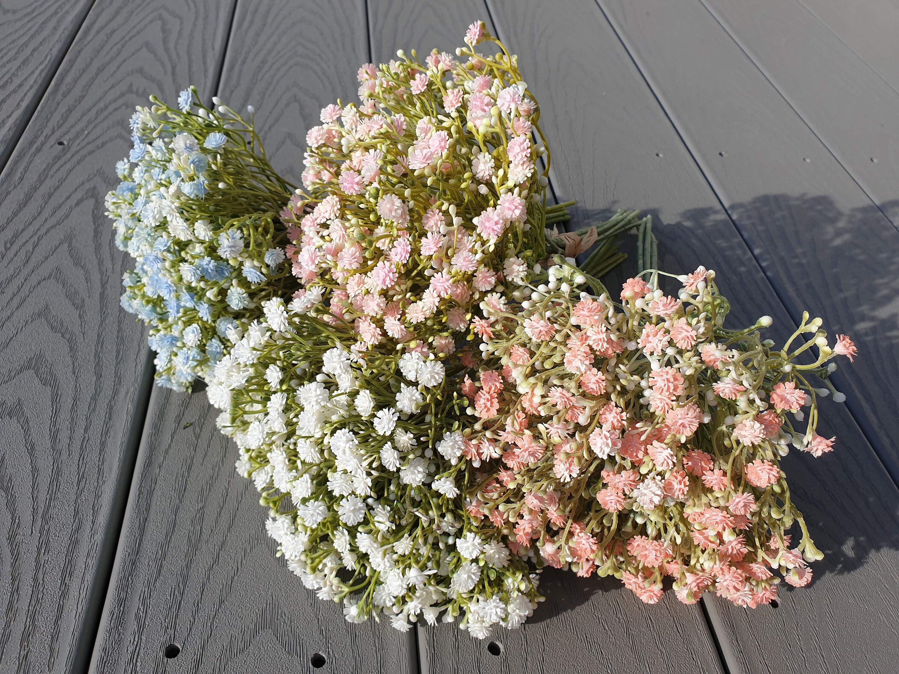 Babys Breath Artificial Flowers, 12PCS Fake Flowers Gypsophila Bouquet Fall  Flowers Artificial for Decoration, Real Touch Silk Flower for Wedding
