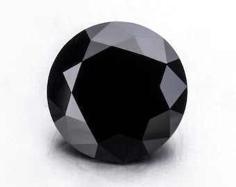 Zwarte Losse Moissanite Steen | D Kleur|Briljante uitstekende ronde cut | VVS1 Loose Gemstone met Certificaat |  Zwarte Moissanite
