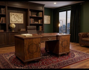 Antique desk from the early 20th century, Germany. After renovation.
