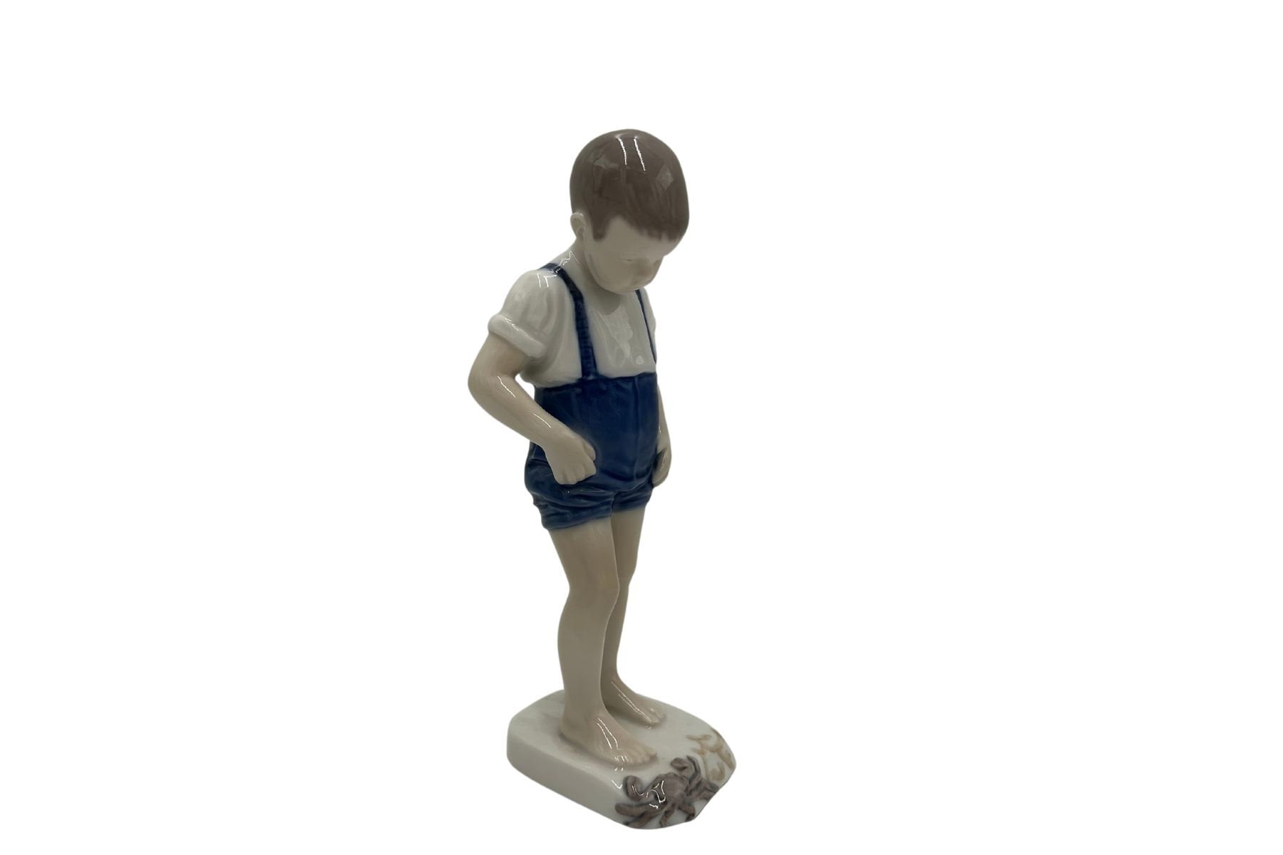 Porcelain figurine "boy with a crab", Bing&Grondahl, Denmark, 1950s