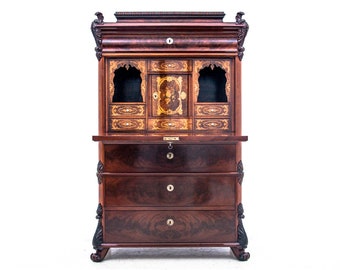 Antique secretary desk, Northern Europe, circa 1860.