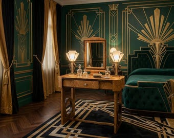 Interessanter Art-Deco-Frisiertisch, Polen, Mitte des 20. Jahrhunderts. NACH DER RENOVIERUNG.