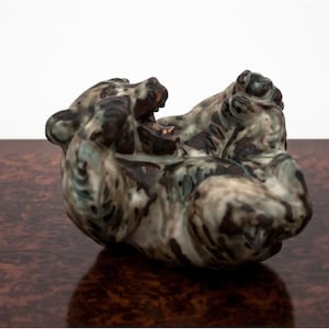 Porcelain bear figurine Royal Copenhagen designed by Knud Kyhn