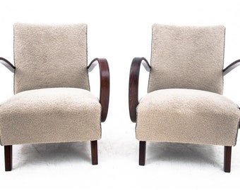 Art Deco armchairs by J. Halabala from the 1930s, Czechoslovakia. After renovation