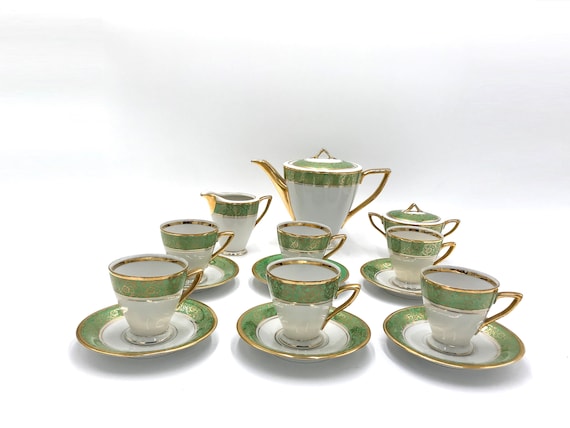 Karolina-Kaffeeservice aus Porzellan, Polen, 1950er / 1960er Jahre
