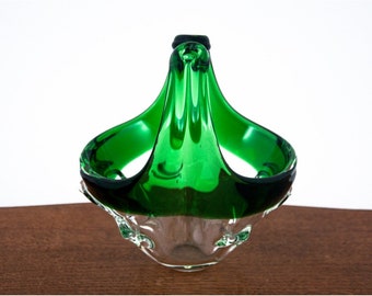 Glazen groene siermand, jaren 60
